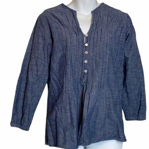 Gap Blue Denim Colored Top Size S
